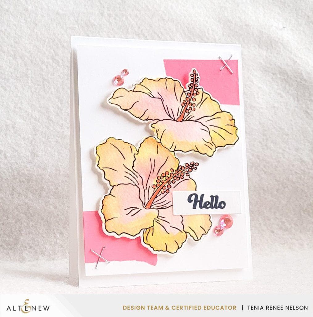 DIY Greeting Card with Tropical Vibes | July 2024 Inspiration Challenge with Tenia Nelson