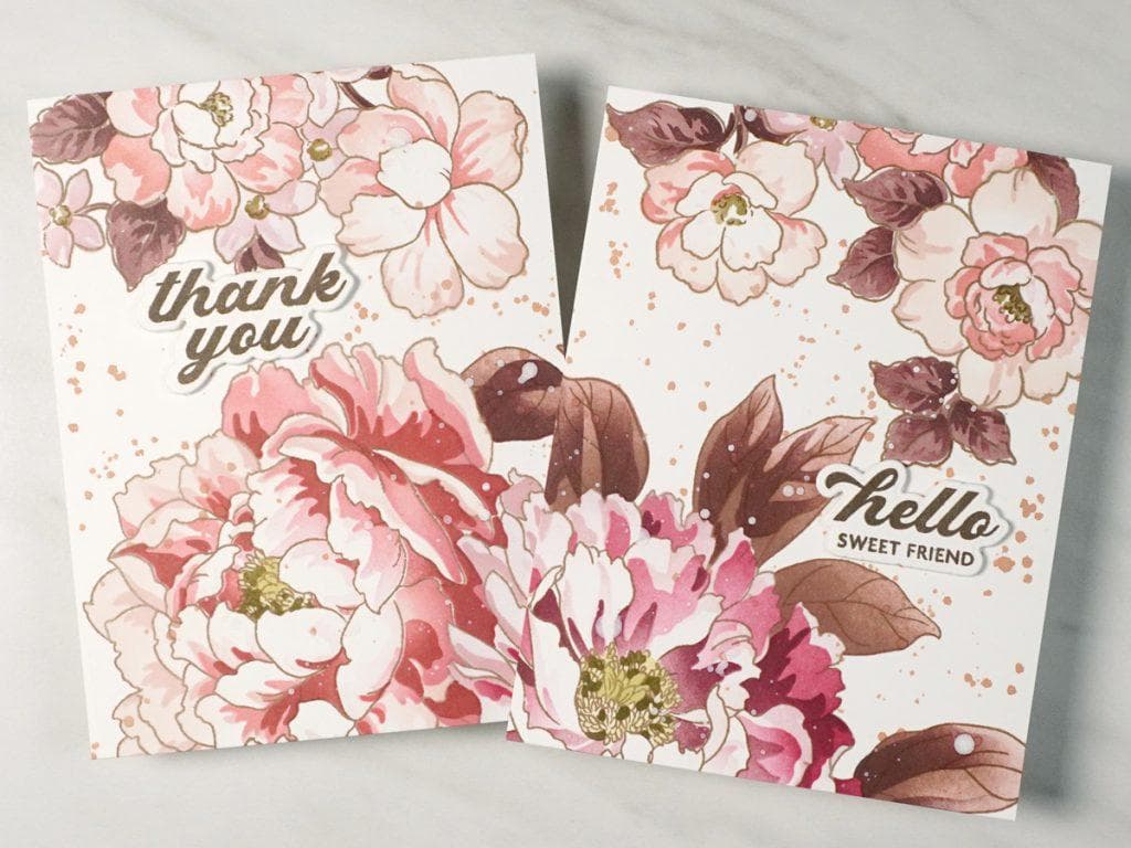 ideas for easy and quick floral cards using the Stampwheel 2.0
